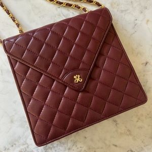 Jay Herbert Burgundy Crossbody Chain Bag